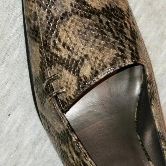 Madeline Stuart faux snakeskin‎ sling back heels - Picture 6 of 6